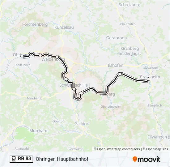 RB 83 Train Line Map