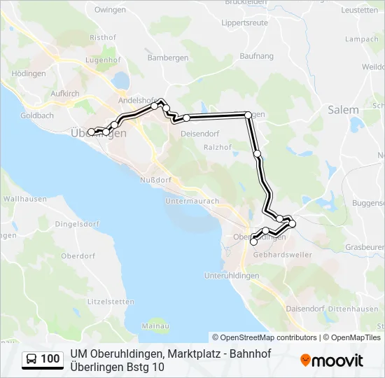 100 Bus Line Map