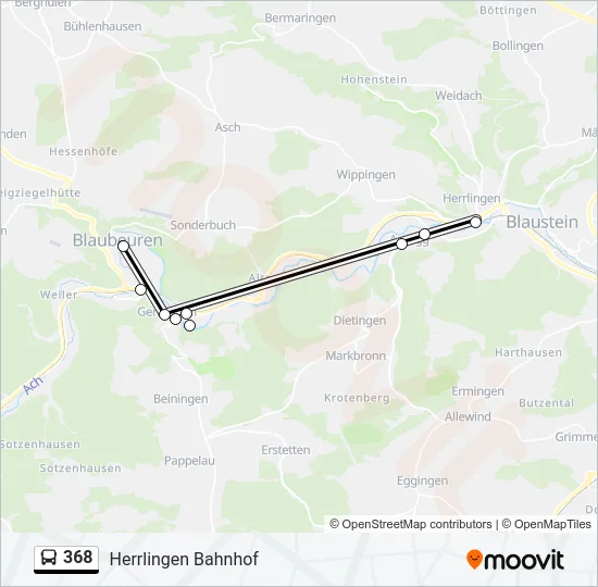 368 Bus Line Map