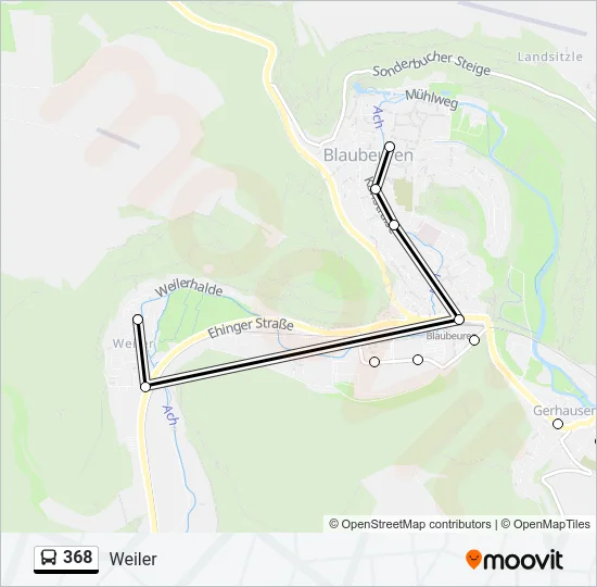 368 Bus Line Map
