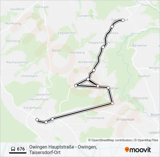 676 Bus Line Map