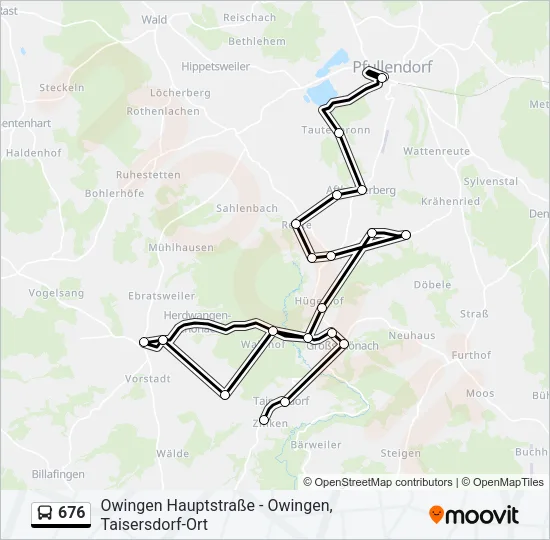676 Bus Line Map