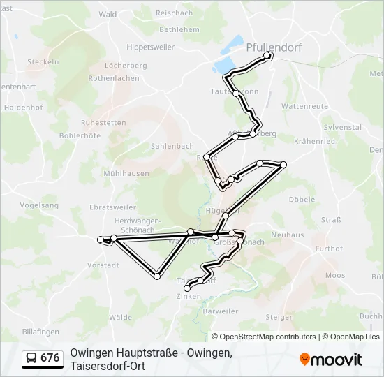 676 Bus Line Map