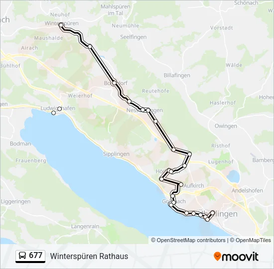 677 Bus Line Map