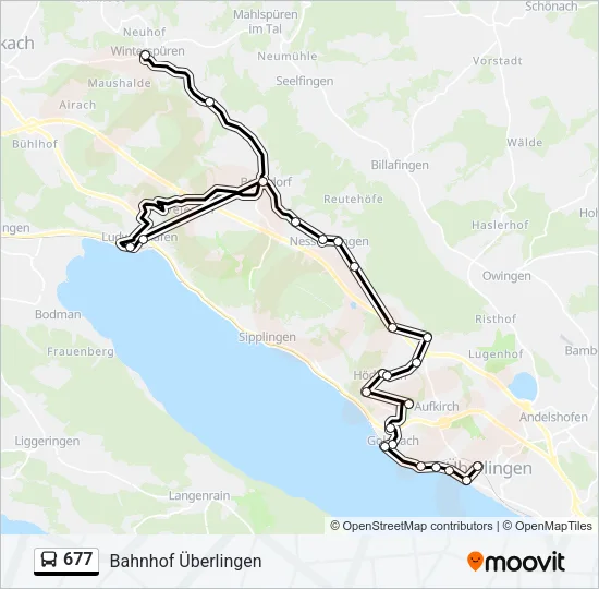 677 Bus Line Map