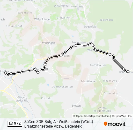 972 Bus Line Map