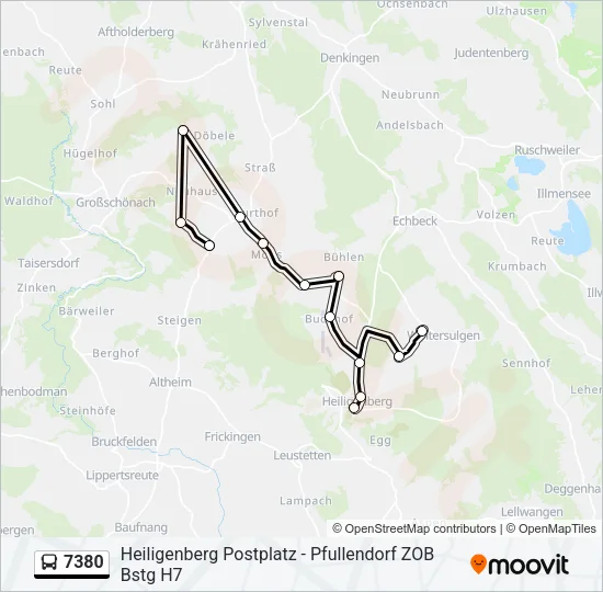 7380 Bus Line Map