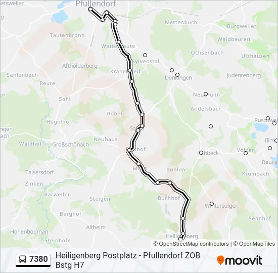 7380 Bus Line Map