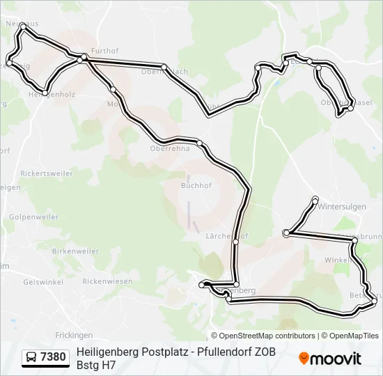 7380 Bus Line Map