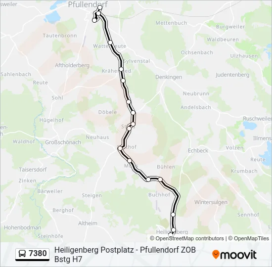 7380 Bus Line Map
