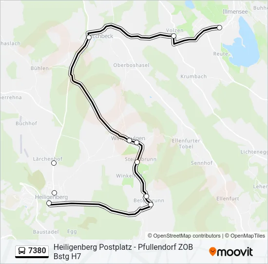 7380 Bus Line Map