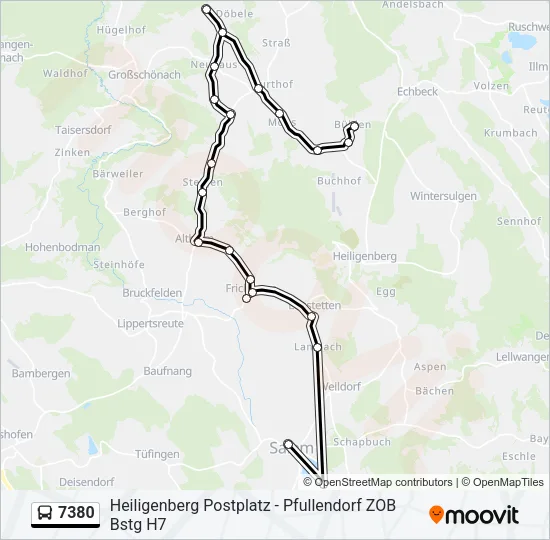 7380 Bus Line Map