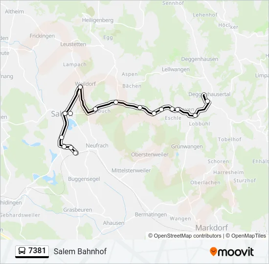 7381 Bus Line Map