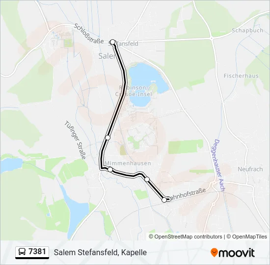 7381 Bus Line Map