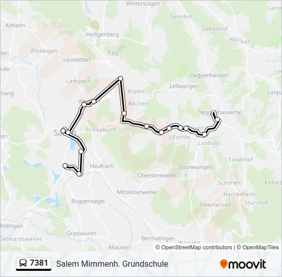 7381 Bus Line Map