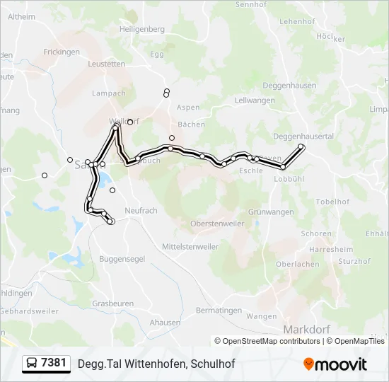 7381 Bus Line Map