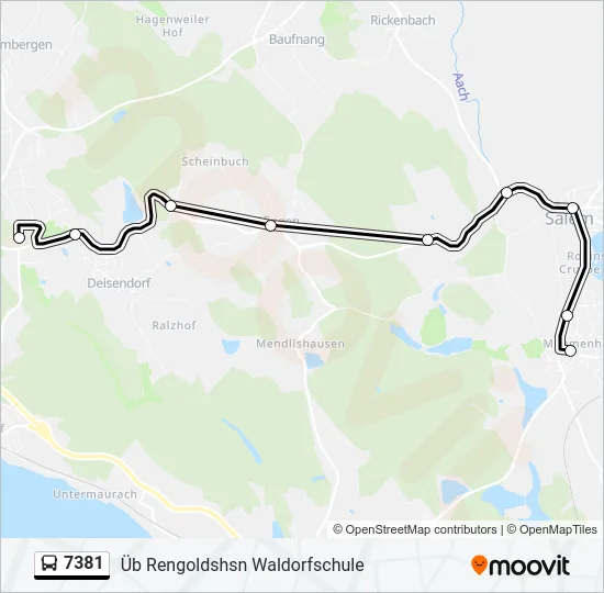 7381 Bus Line Map