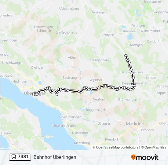 7381 Bus Line Map
