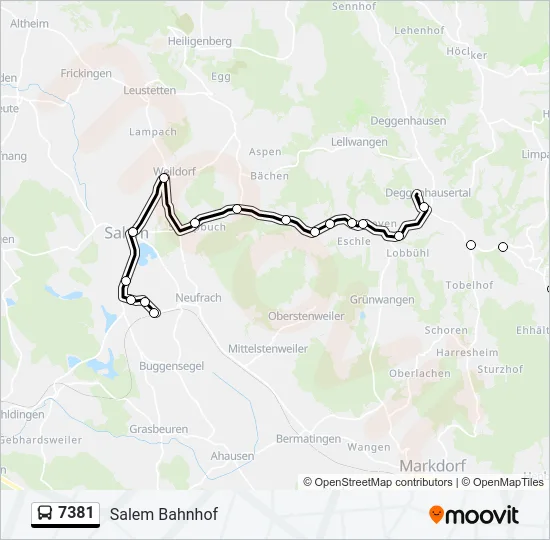 7381 Bus Line Map