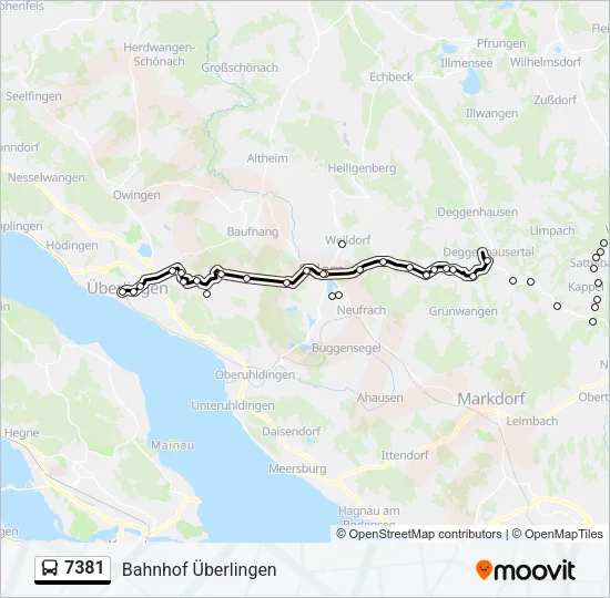 7381 Bus Line Map