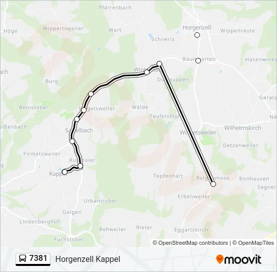 7381 Bus Line Map