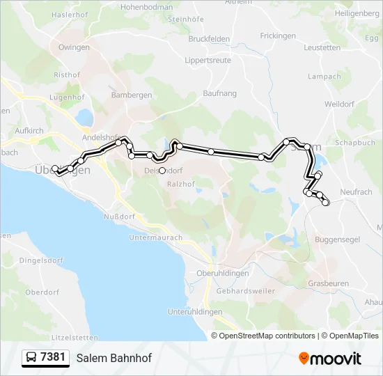 7381 Bus Line Map