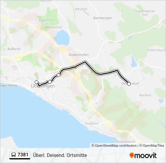 7381 Bus Line Map