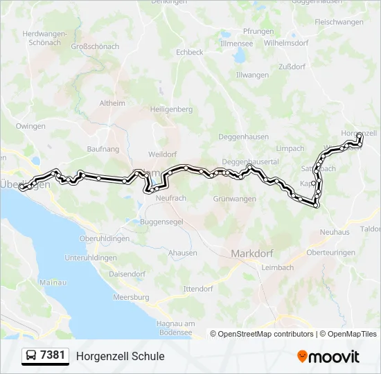 7381 Bus Line Map
