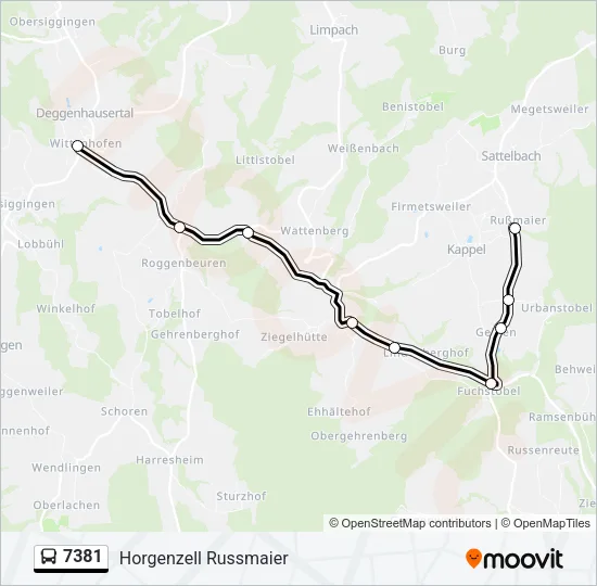 7381 Bus Line Map