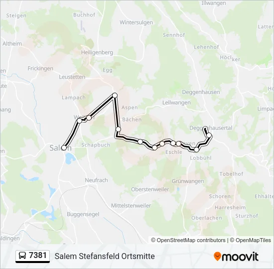 7381 Bus Line Map