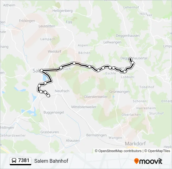 7381 Bus Line Map