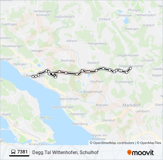 7381 bus Line Map