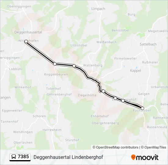 7385 Bus Line Map