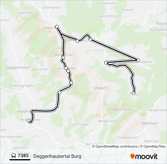 7385 Bus Line Map