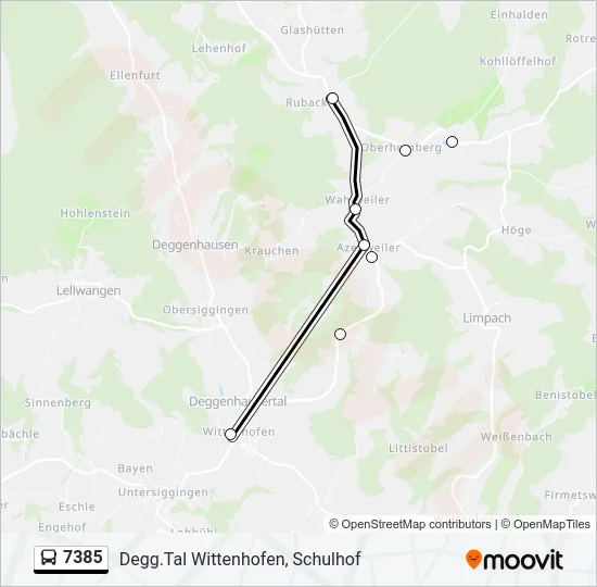 7385 Bus Line Map