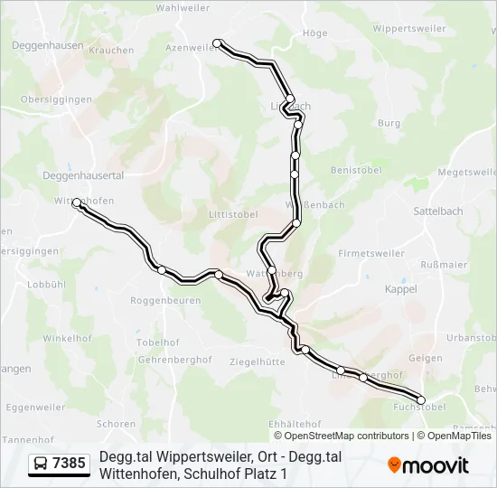 7385 Bus Line Map
