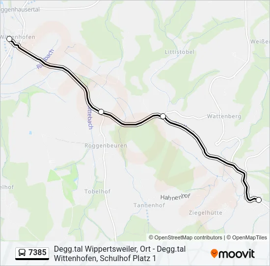 7385 Bus Line Map