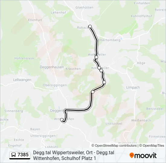 7385 Bus Line Map