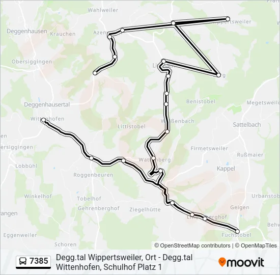 7385 Bus Line Map