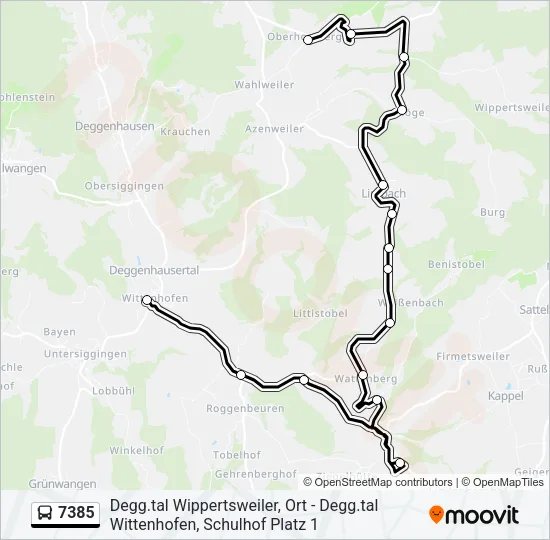 7385 Bus Line Map