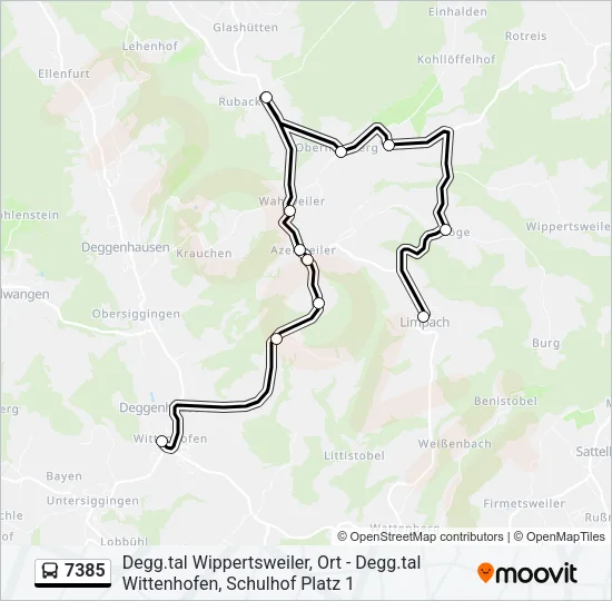 7385 Bus Line Map