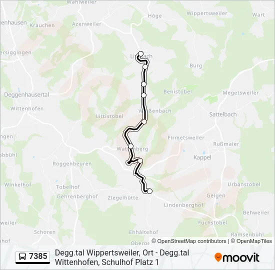 7385 Bus Line Map