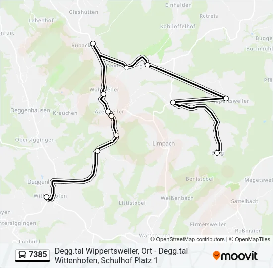 7385 Bus Line Map