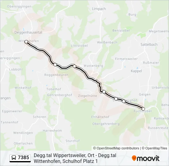 7385 Bus Line Map