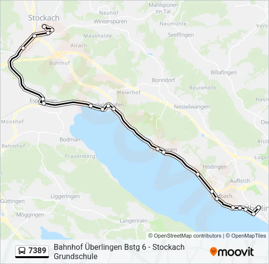 7389 Bus Line Map