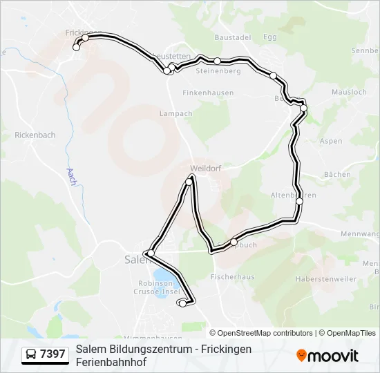 7397 Bus Line Map