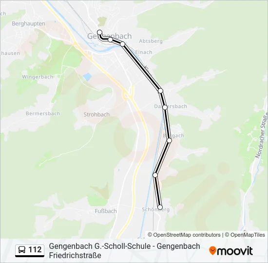 112 Bus Line Map
