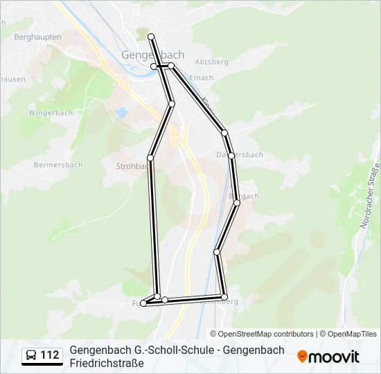 112 Bus Line Map
