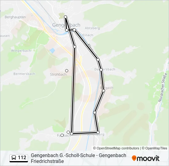 112 Bus Line Map