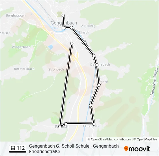 112 Bus Line Map